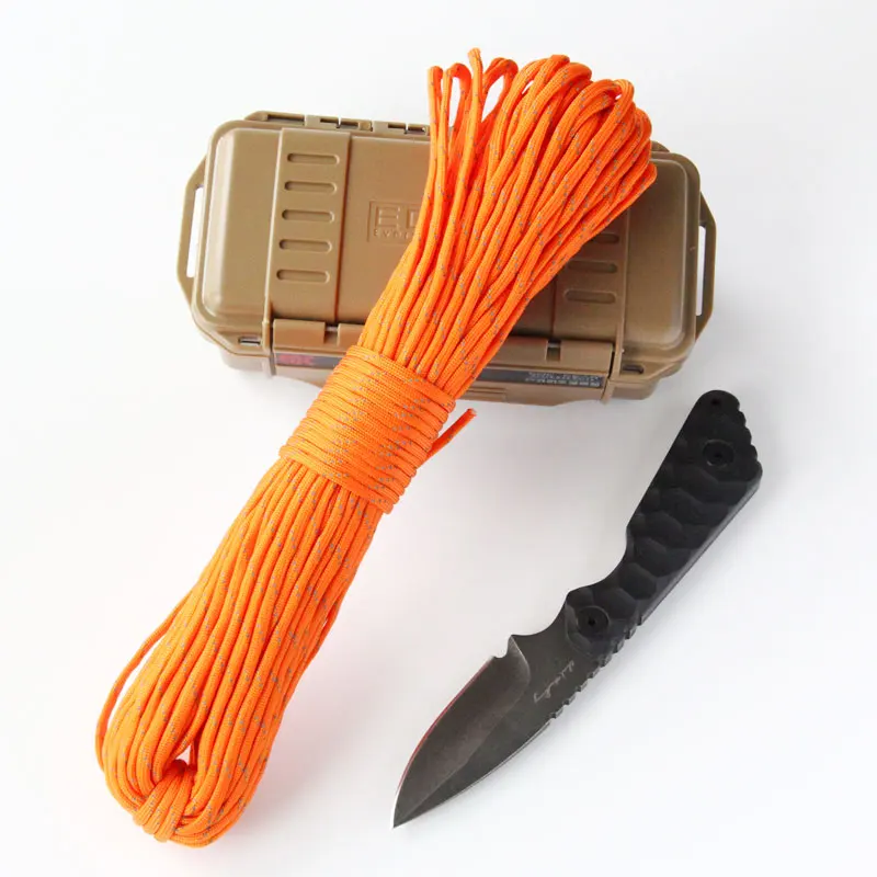 QingGear 100 قدم 31 متر عاكس Paracord في حبل المظلة الحبل الحبل 7 ستراند نوع ل تسلق التخييم