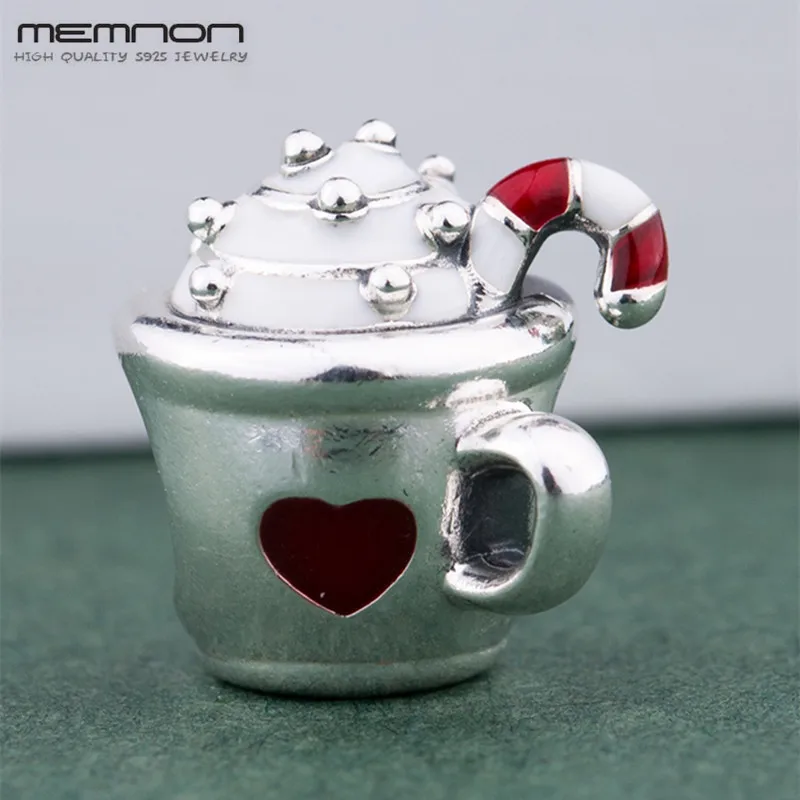

Winter Enamel beads Fit Original Bracelet 925 Sterling Silver Warm Cocoa Bead Charms DIY Jewelry Making for Women Christmas Gift