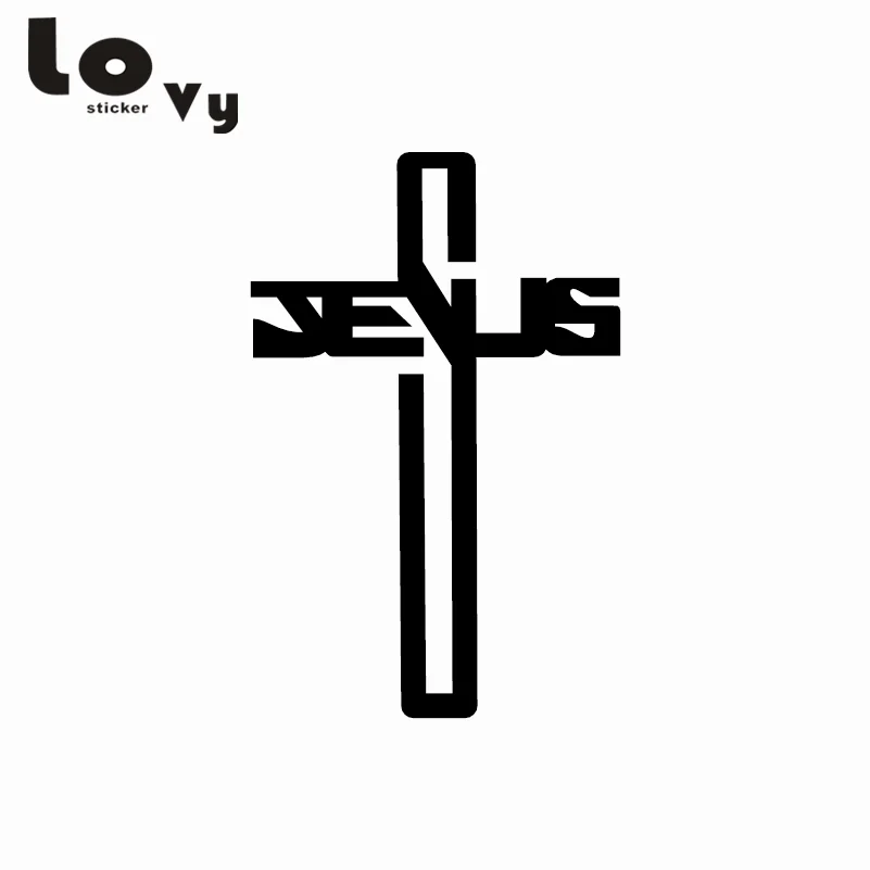 Jesus Cross Vinyl Car Stickers Bumper Window Body Car