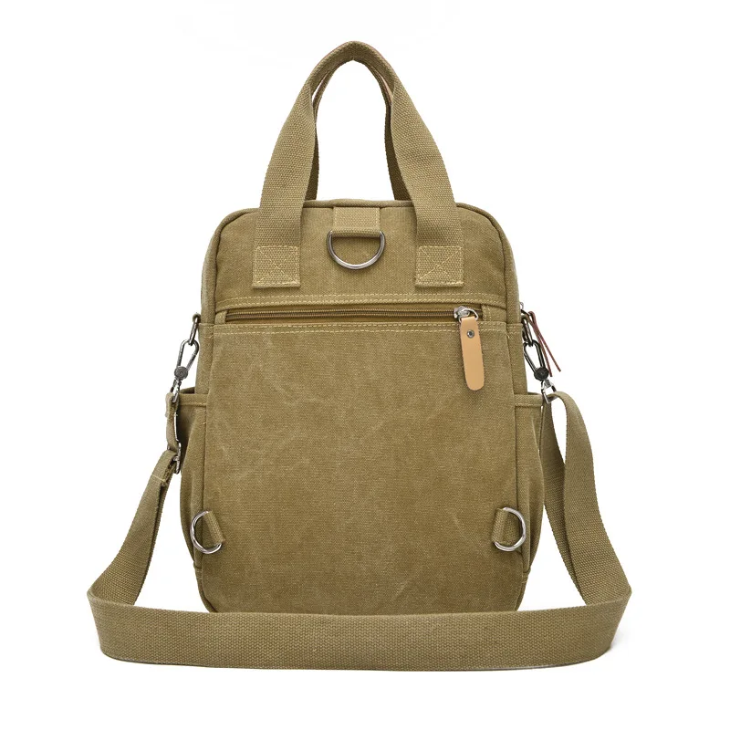 Брезентовая сумка, практичный рюкзак, подходит для женщин, два плеча, одно плечо, Сумка с регулируемым плечевым ремнем, ретро