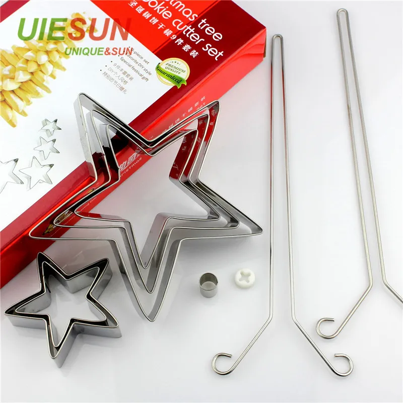 DIY Christmas Tree Maker Set Cookie Cutter Decoration Stainless Steel
