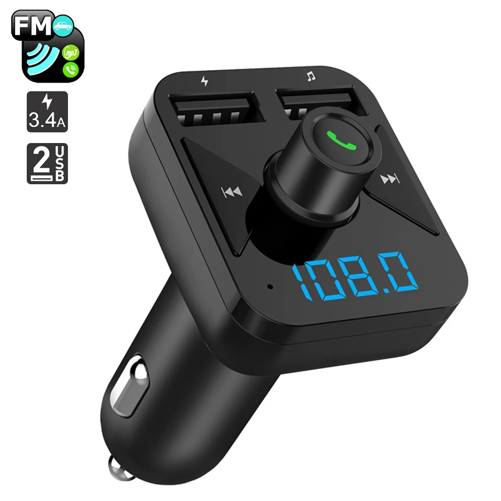 

Wireless Bluetooth Car Kit FM Transmitter Modulator Handsfree Car kit USB Audio Radio Music Mp3 Player Car Charger DY378
