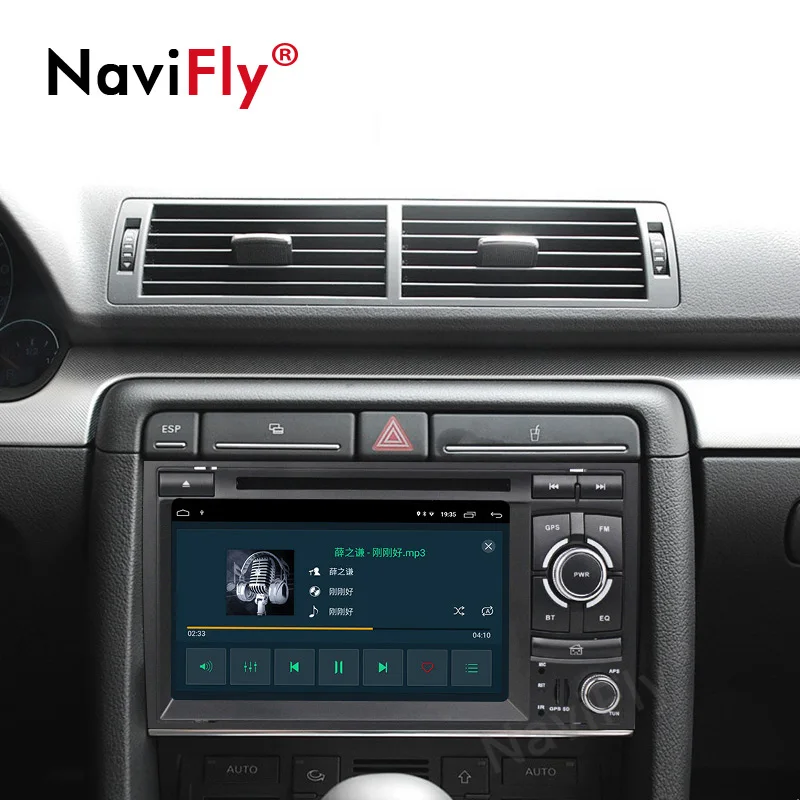 Clearance Navifly 2Din Car Multimedia Player GPS Android 9.1 DVD Automotivo For Audi/A4/S4 2002-2008 Radio Quad Cores RAM 2GB ROM 32GB 1