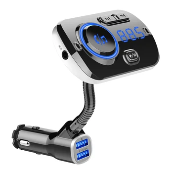 

Wireless Bluetooth 5.0 Car MP3 Player Car FM Transmitter 5V Dual USB car charger Hands-free Car Kit TF USB Music AUX Audio