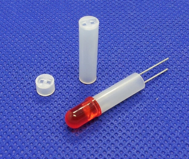 

1000pcs/lot Diameter 3mm LED Plastic Spacer Holder Case Socket Clips Base For Diodes Outer Diameter 4mm*24mm (Length)