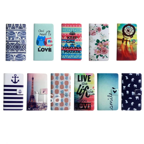 10Pcs/Lot Z1 Cute Flower Flip Leather Case Cover For Sony Xperia L39H Luxury Stand Wallet Card Holder Free Shipping |