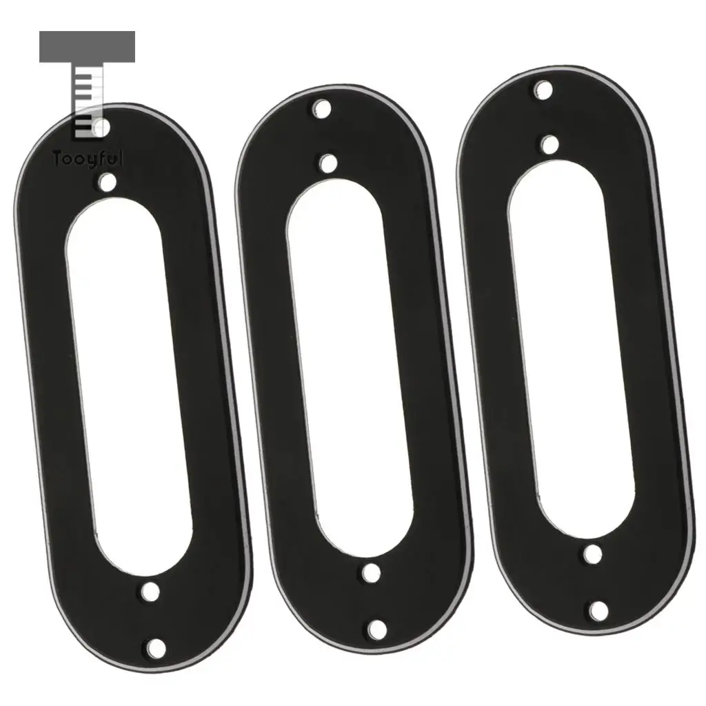 3pcs Metal Single Coil Pickup Mounting Ring for ST Style Guitar Replacements 10.5 x 4cm