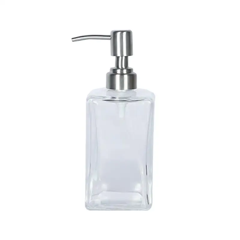 

500ml Glass Empty Refillable Container Travel Bottle Pump Bottle for Emulsion Lotion Shampoo Liquid Soap Cosmetics