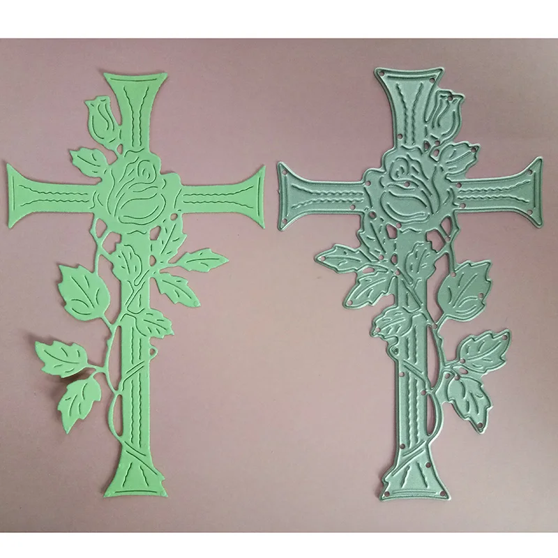 

Hemere Stitched Rose Cross Frame Metal Steel Cutting Dies 2019 New for Scrapbooking Card Making Embossing Die Cut Template