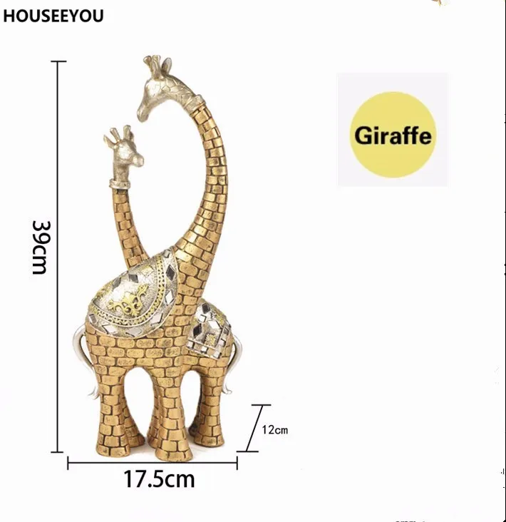 Европейский олень украшения смолы домашний декор фигурки аксессуары любителей жирафа Ретро статуэтки, миниатюры украшения ремесла подарки