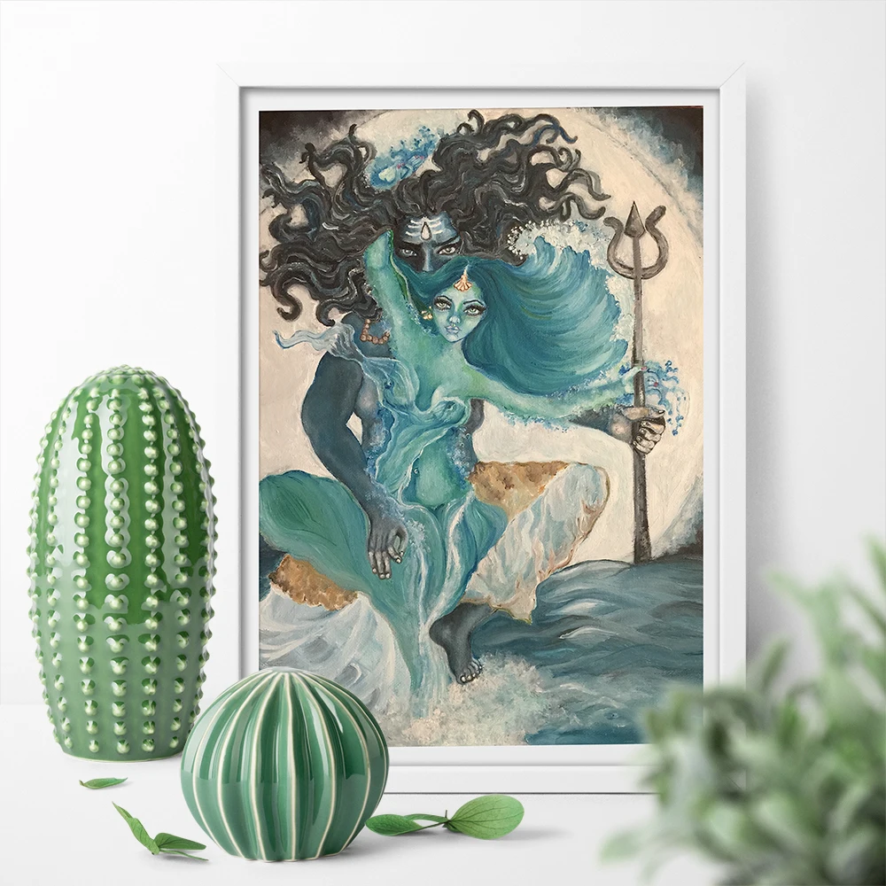 

A Art Print Lord Shiva Dance Paintings Poster Wall Art Printing Canvas Painting Bedroom Wall Art Home Decoration No Frame