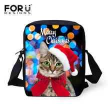 FORUDESIGNS модная сумка-мессенджер для девочек-подростков, сумка через плечо, рождественский подарок для детей, 3D принт с животными
