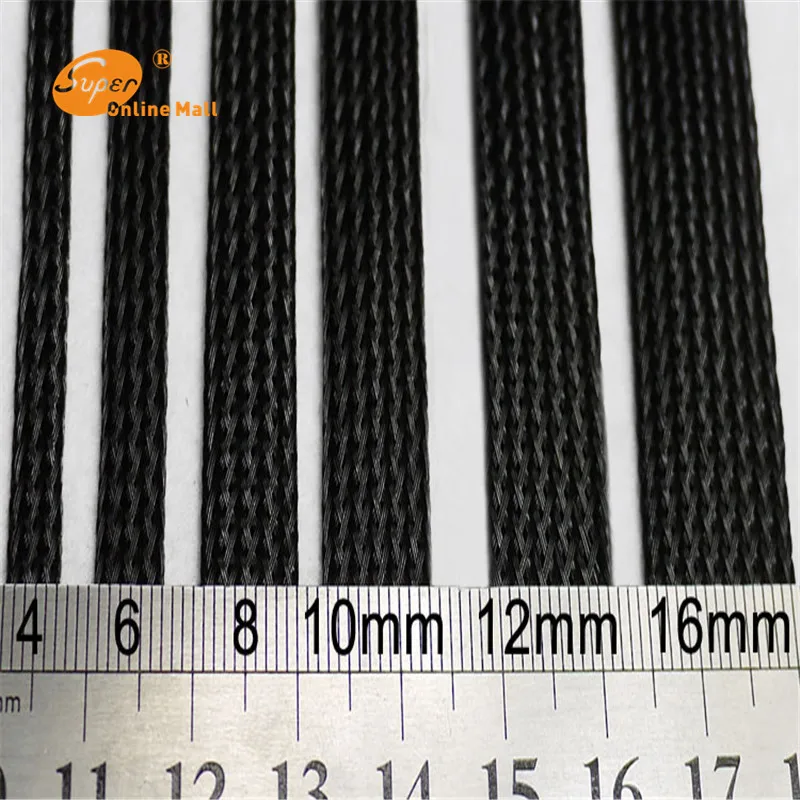 Серый-4 6 10 12 14 16 мм Плетеный ПЭТ расширяемый рукав высокой плотности Обшивка плетеный кабель рукава ткань винтажная лампа