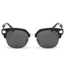 Солнцезащитные очки женские новые модные брендовые овальные дизайнерские зеркальные акриловые солнцезащитные очки для женщин шесть цветов