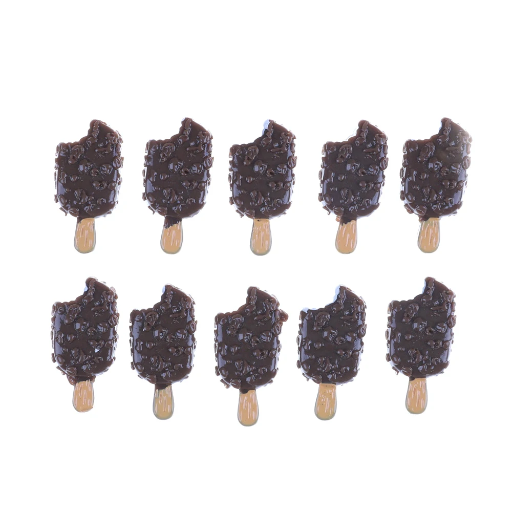 

Funny 5pcs/lot Dolls Miniature Pretend Toy Mini Ice Cream Bar Resin DIY Crunchy Ice-lolly Simulation Food For Dolls Accessories