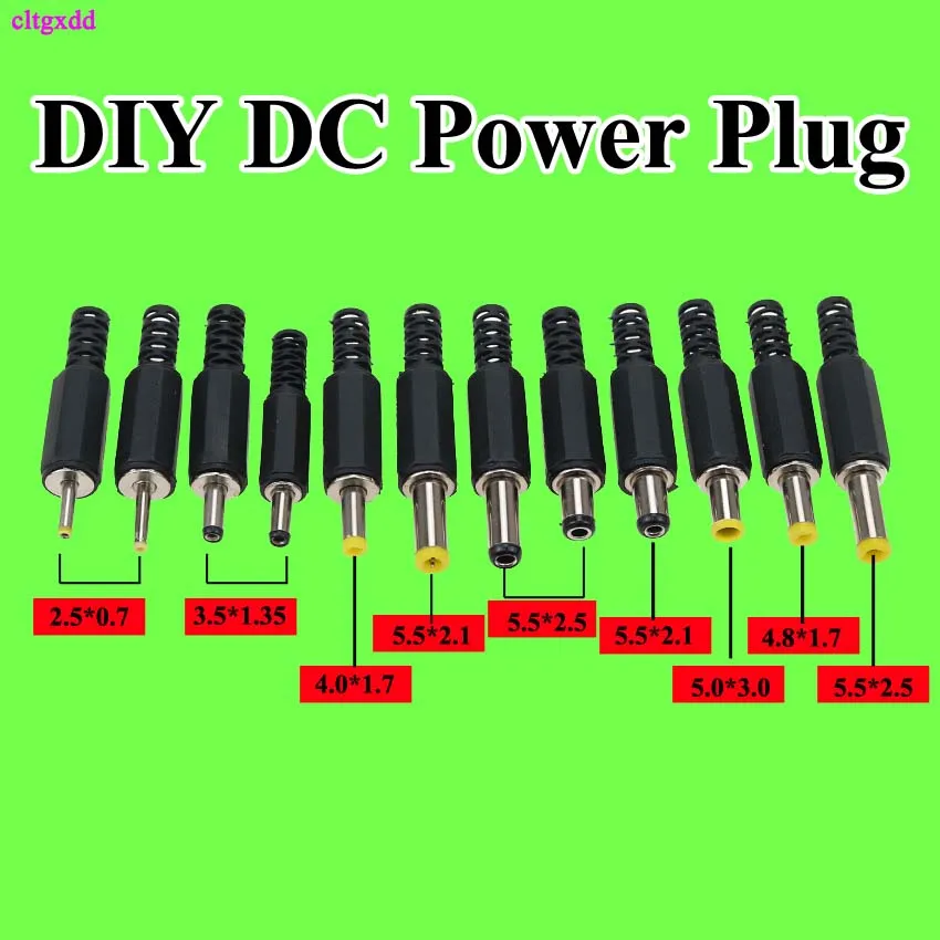 

cltgxdd 1pcs 5.5*2.1mm to 5.5*2.5 4.8*1.7 4.0*1.7 3.5*1.35 6.0*4.4 5.0*3.0 2.5*0.7mm DC Power Plug DC Power Splitter Adapter