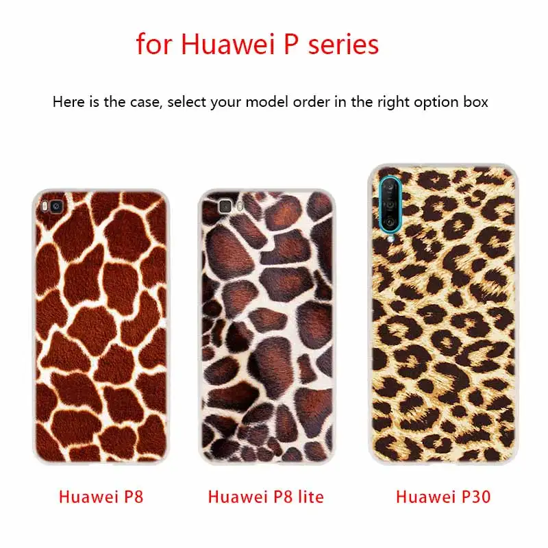 NAYIDA чехол с леопардовым принтом и жирафом силиконовый мягкий из ТПУ для Huawei P30 P40