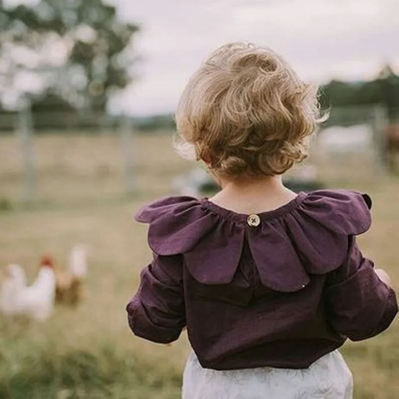 

Chemise Garcon Top Fashion 2018 Ins Fashion Shirt 1-3 Year Old Baby Flower O-neck Bottoming Clothes Blouse For Girls Shirts