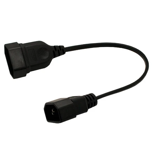 IEC 320 C14 в Европейский 2pin Женский мощность кабель UPS PDU устройства L-32CM черный