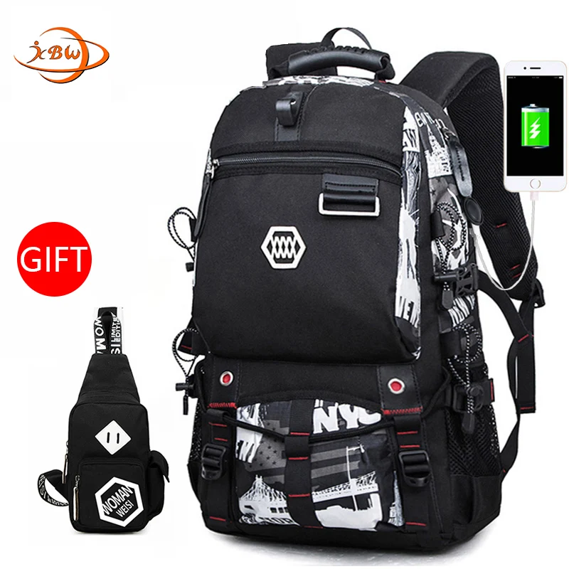 JKBW USB Charging 15.6'' Laptop Backpack Traveling Large Capacity Versatile Utility for Men | Багаж и сумки