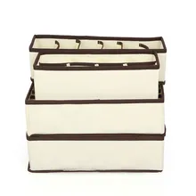 4PCS Storage Boxes Underwear Divider Drawer Lidded Closet Organizer Ropa Interior Organizador For Ties Socks Shorts Bra