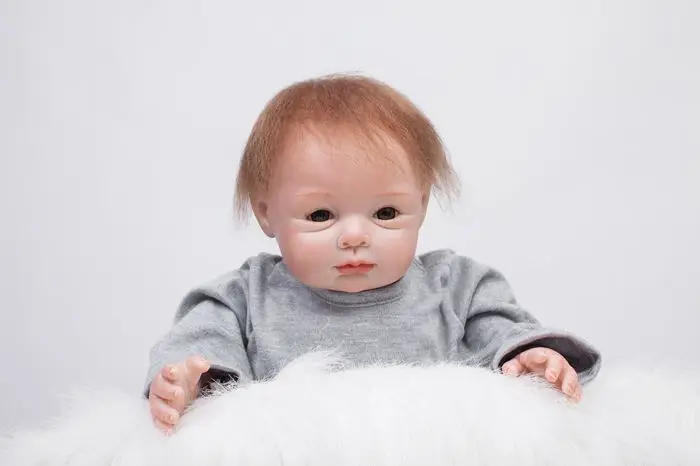 Маленькая кукла для новорожденных мягкая силиконовая Boneca Reborn 21 дюйм настоящая