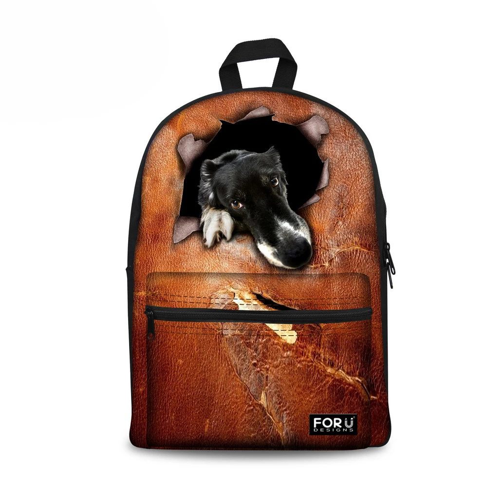 

Trendy Fashion Boys School Bag Zoo Cat Dog Printing Children School Bag for Kids Casual Men's Schoolbag High Book Bags