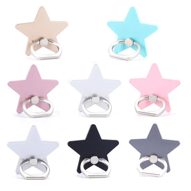 Universal Cute Phone Holder Five-pointed Star Shaped 360 Degree Holder Ring Stand Holder for Huawei p10 For Samsung s8 iPhone7