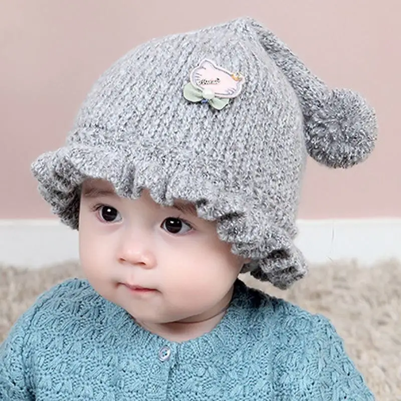 Buy Autumn Winter New Baby Hat for Girls Cute Pompom