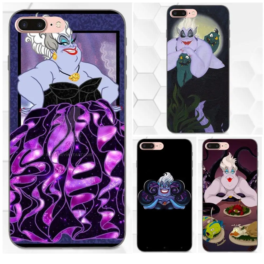 

Soft Silicone TPU Black Fashion Phone Case For Apple iPhone 4 4S 5 5S SE 6 6S 7 8 Plus X XS Max XR The Little Mermaid Ursula