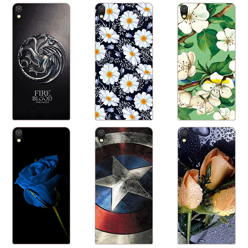 

hard plastic Phone Cases For Huawei Ascend P6/P6-U06/P6-C00/P6-T00 Phone Case Back Cover Coque Print painting Flower style