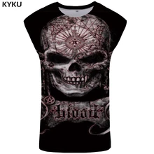 KYKU бренд череп на бак Топ для мужчин хип хоп жилет мужчин s бодибилдинг одежда панк Рок Singlet Ftness одежда Готическая рубашка без рукавов
