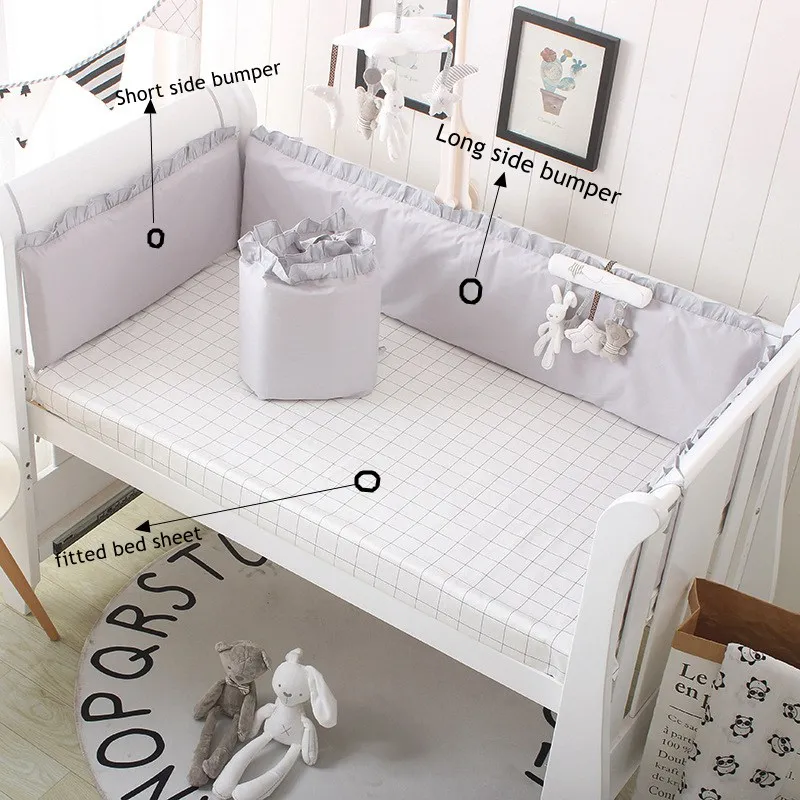 5pcs Set Crib Bumpers +Fitted Bed Sheets Baby Cotton Cot Bumper Children Barrier For Bed Toddler Children's Room Beds Bedding 5pcs Set Crib Bumpers +Fitted Bed Sheets Baby Cotton Cot Bumper Children Barrier For Bed Toddler Children's Room Beds Bedding