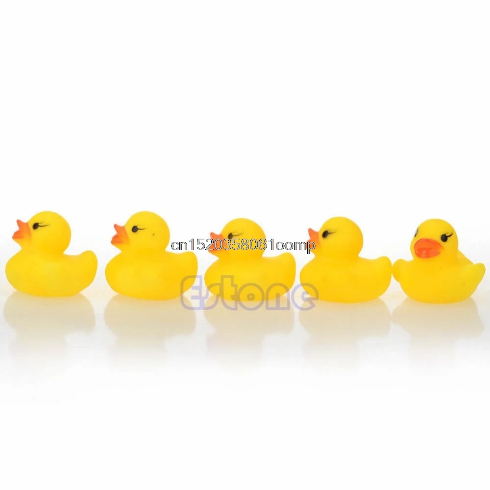 Lot 1//5//10//20Pcs Yellow Baby Children Bath Toys Cute Rubber Squeaky Duck Ducky
