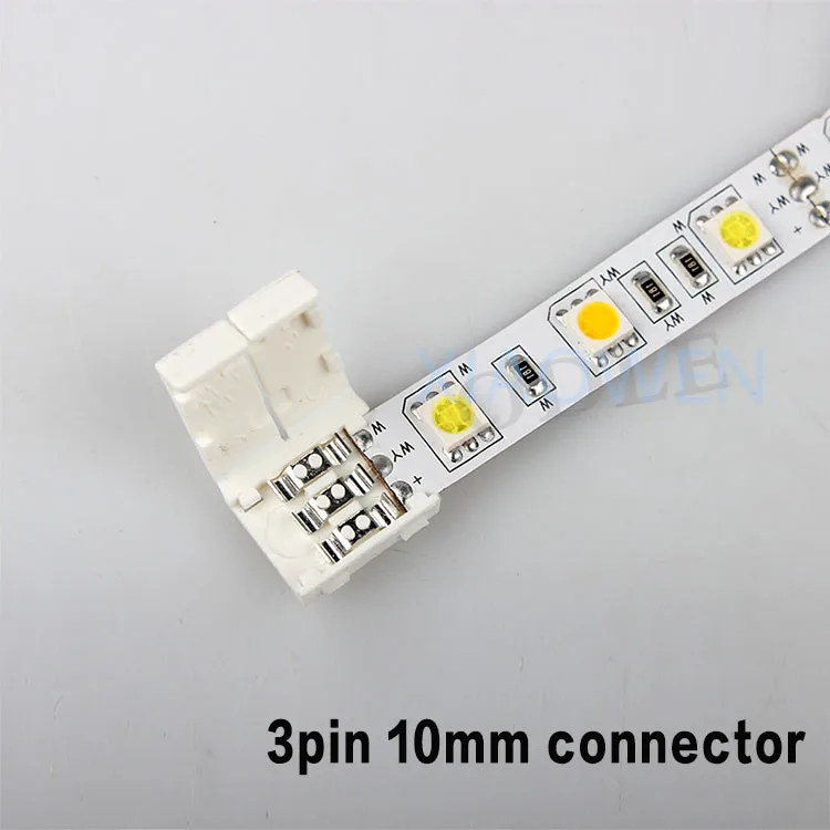 3pin 5 шт./лот 10 мм разъем для одноцветной светодиодной ленты ws2811 ws2812B два разъема