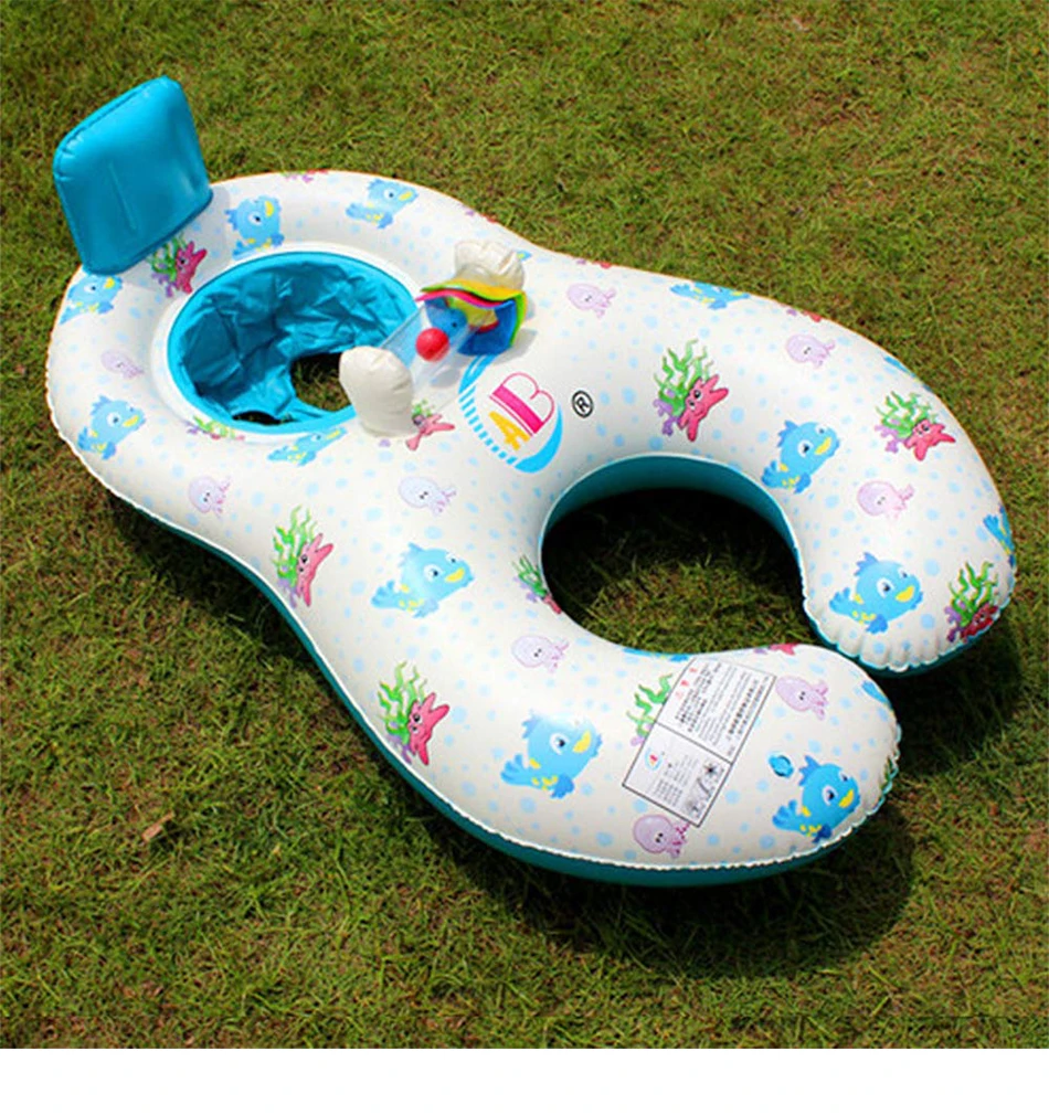 Mother Child Inflatable Ring Swimming Circle Baby Float Double Swimming Pool Accessories Swimtrainer Circles Inflatable Wheels