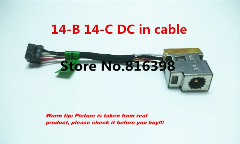 

New DC in cable FOR HP 14-B 14-C DC jack 65W/90W 6pin 50mm Free Shipping