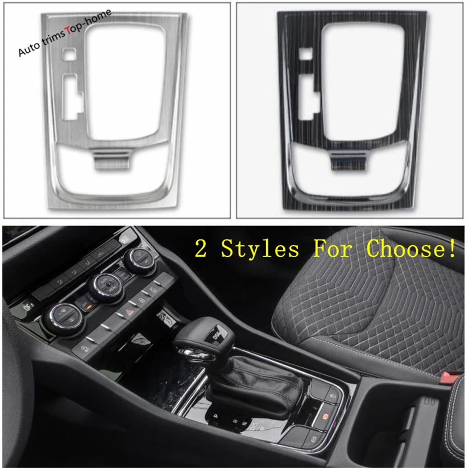 Yimaautotrims Stalls Center Control Gear Shift Cover Trim Fit For Skoda Kodiaq Stainless Steel Interior Mouldings