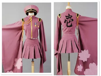 

Senbonzakura Vocaloid Cosplay Costumes Hatsune Miku Full Set Cosplay Uniforms Free Shipping (Top + Skirt + Cap + Socks + Gloves)
