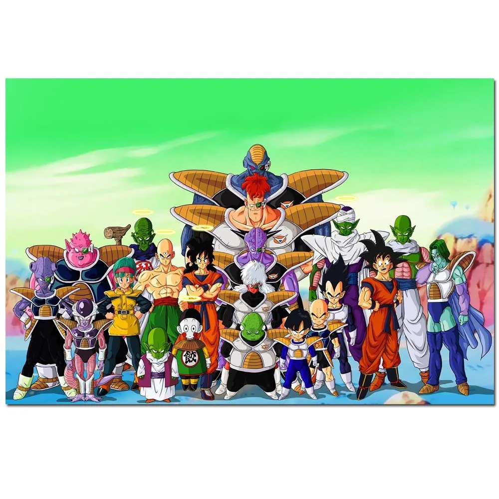 

TAAWAA Dragon Ball Z Anime Silk Poster and Print 12x18 24x36 inches Goku Wall Art Painting Decoration Picture for Living Room