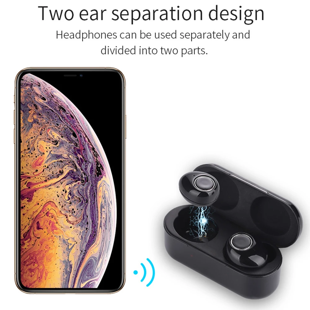 Наушники вкладыши TWS с K15 Мини Bluetooth 5 0 Hi Fi наушники IPX5 Водонепроницаемый