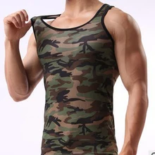 Shark Singlets мужские топы на бретелях камуфляж, Военный стиль мужской жилет Сексуальная камуфляжная мужская одежда