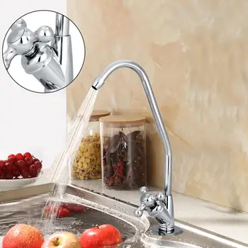 

Single Handle Sink Kitchen Faucet Tap 1/4'' Zinc Alloy Faucet Torneira Chrome Reverse Osmosis Drinking Water Filter Sink Faucet