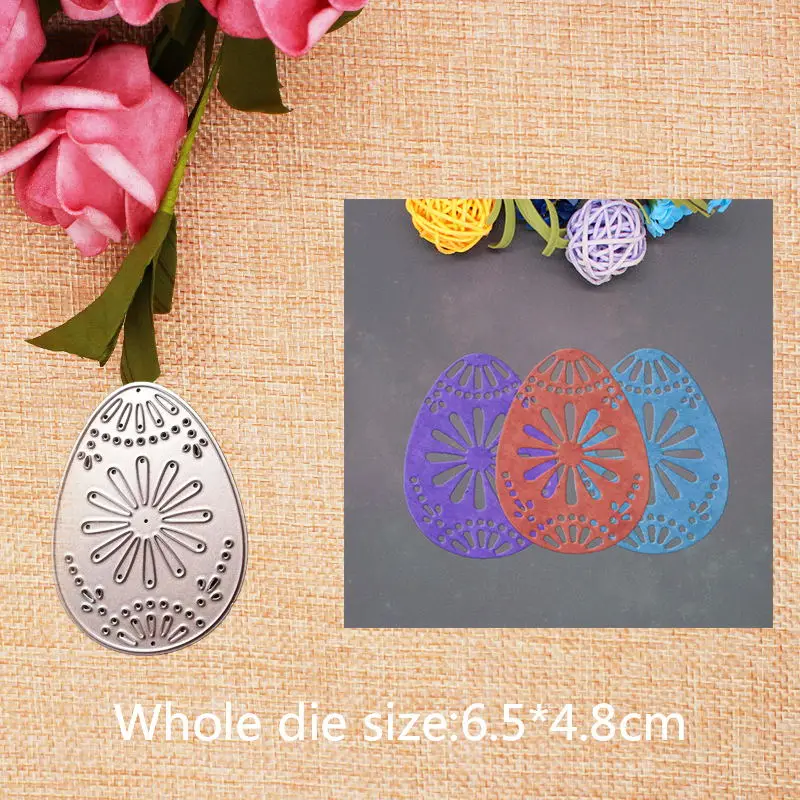 

Metal Cutting Dies Mold Easter Eggs Decoration Scrapbook Paper Craft Knife Mould Blade Punch Stencils 6.5*4.8cm