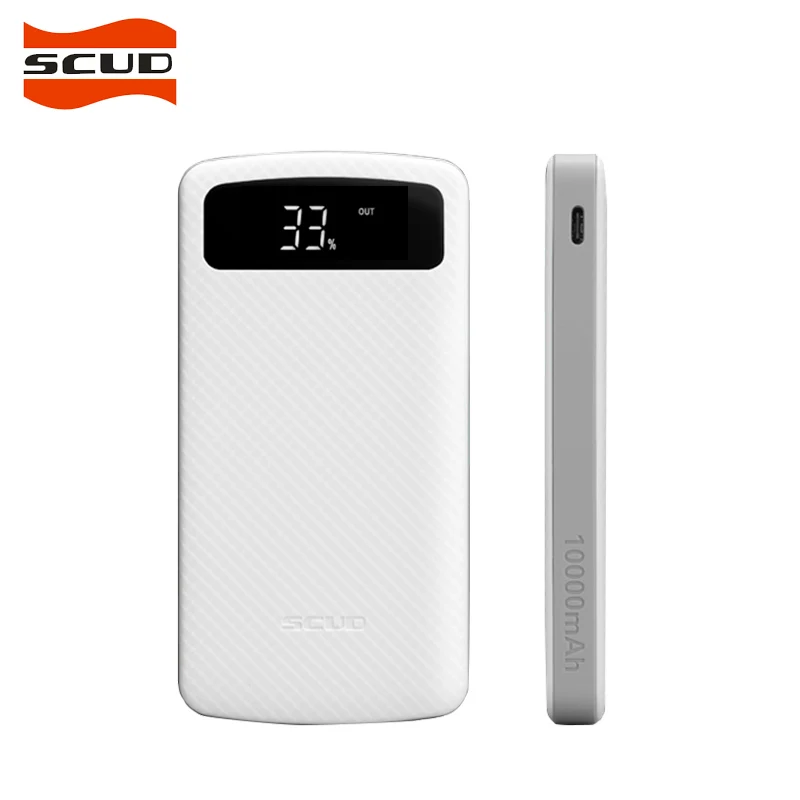 

SCUD Power Bank 10000mAh Portable External Battery Pack Backup Charger LCD Dual USB Powerbank for Phones and Tablets F10