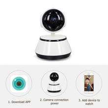 720P HD Wifi мини Ip беспроводное приложение управление ИК камера ночного видения для сна ребенка монитор