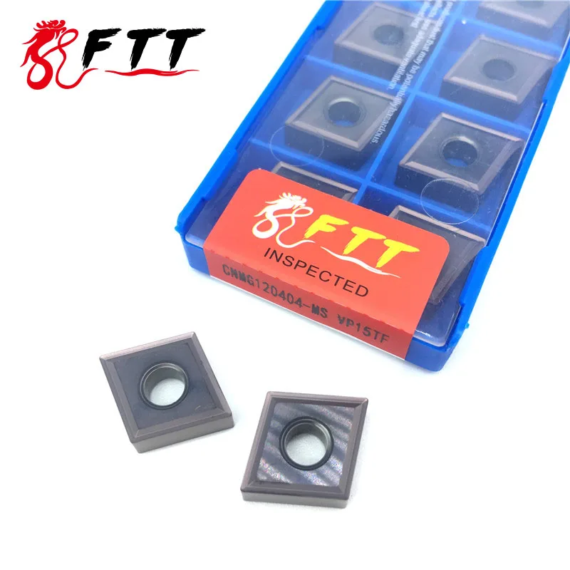 

CNMG120404 MS VP15TF External Turning Tools Carbide insert High quality Lathe cutter Tool Tokarnyy turning insert