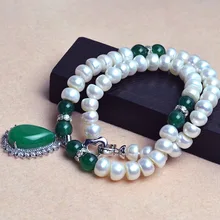 Rodada beads colar 1×1.2mm natural de água doce da pérola da jóia da pérola colar choker colar de belas jóias vintage acessórios