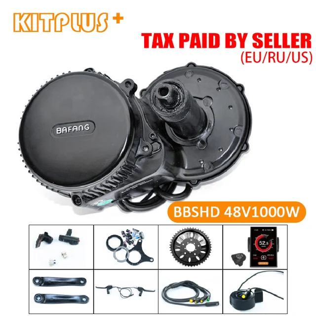 Best Price Bafang Motor BBS03 48V1000W Mid Drive Bafang Motor DIY 8Fun Electric Bike Kit BBSHD Electric Motor Kit Bicycle Motor 1000W 48V