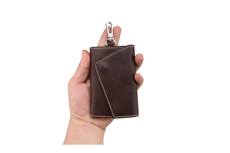 2018 натуральная телячья кожа ключ кошелек маленький держатель карточек Организатор брелок для ключей кошельки Для мужчин Для женщин карман